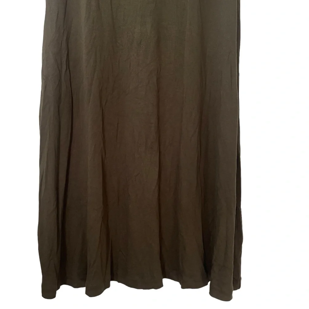Vince Olive Green‎ Stretch Jersey Midi Dress